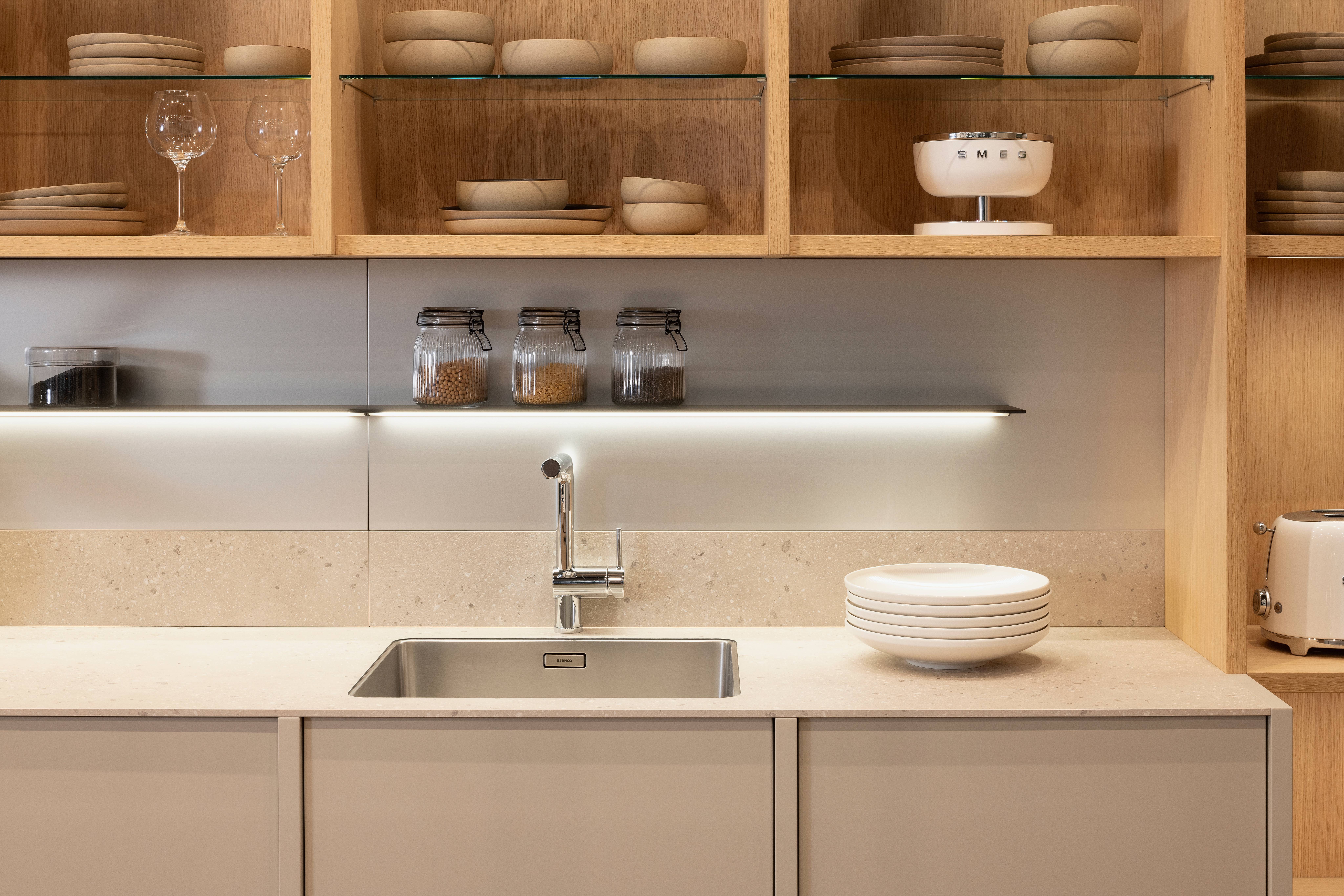 Küche leicht regale offen gestaltet